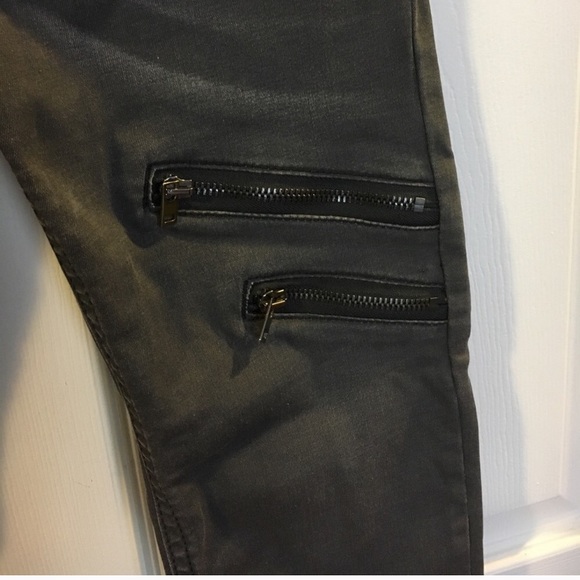 ZARA grey zipper jeans - Picture 2 of 4